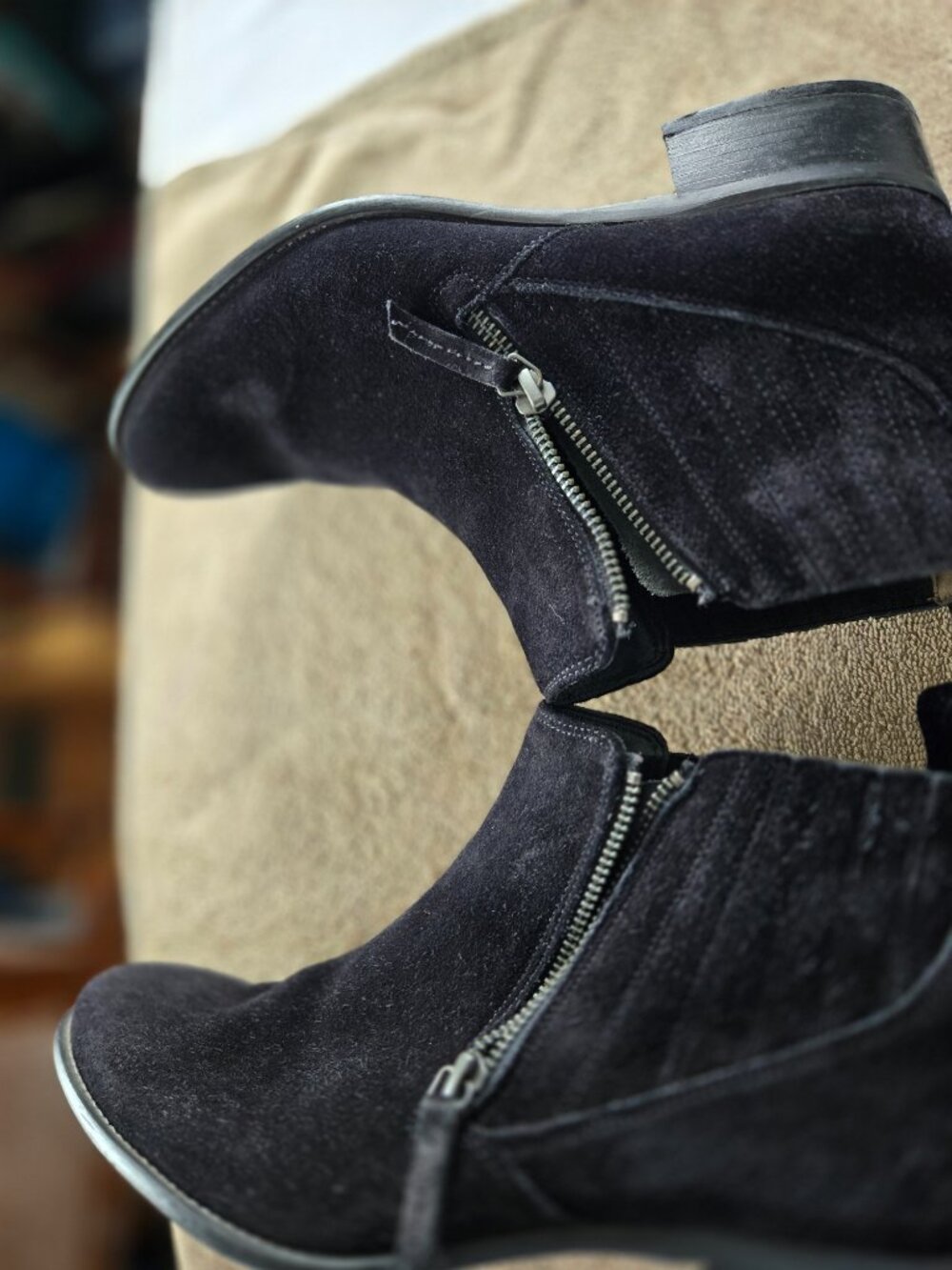 Paul Green Boots Women’s Size 10 (US), 7.5 (UK) Natalie Black Suede Booties - Picture 11 of 14